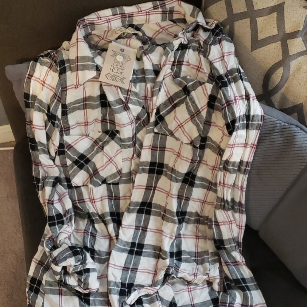 Plaid button up shirt